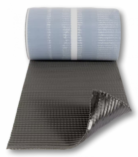 AlphaFlex Wave loodvervanger 30 cm x 5 meter grafiet - geribbeld