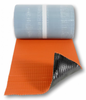 AlphaFlex Wave loodvervanger 30 cm x 5 meter rood - geribbeld