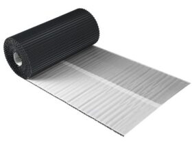 Aluminium loodvervanger 30 cm x 5 meter antraciet geribbeld