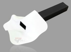 HWA 60x80 mm 90 graden met EPDM-slabbe - wit